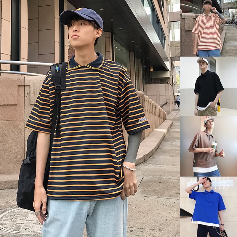 メンズ ファッション 韓国 Tシャツ 柔らかい 半袖 ストライプ おしゃれ 大きいサイズ シャツ Tシャツ 超激安 Www Quartzhotel Mx