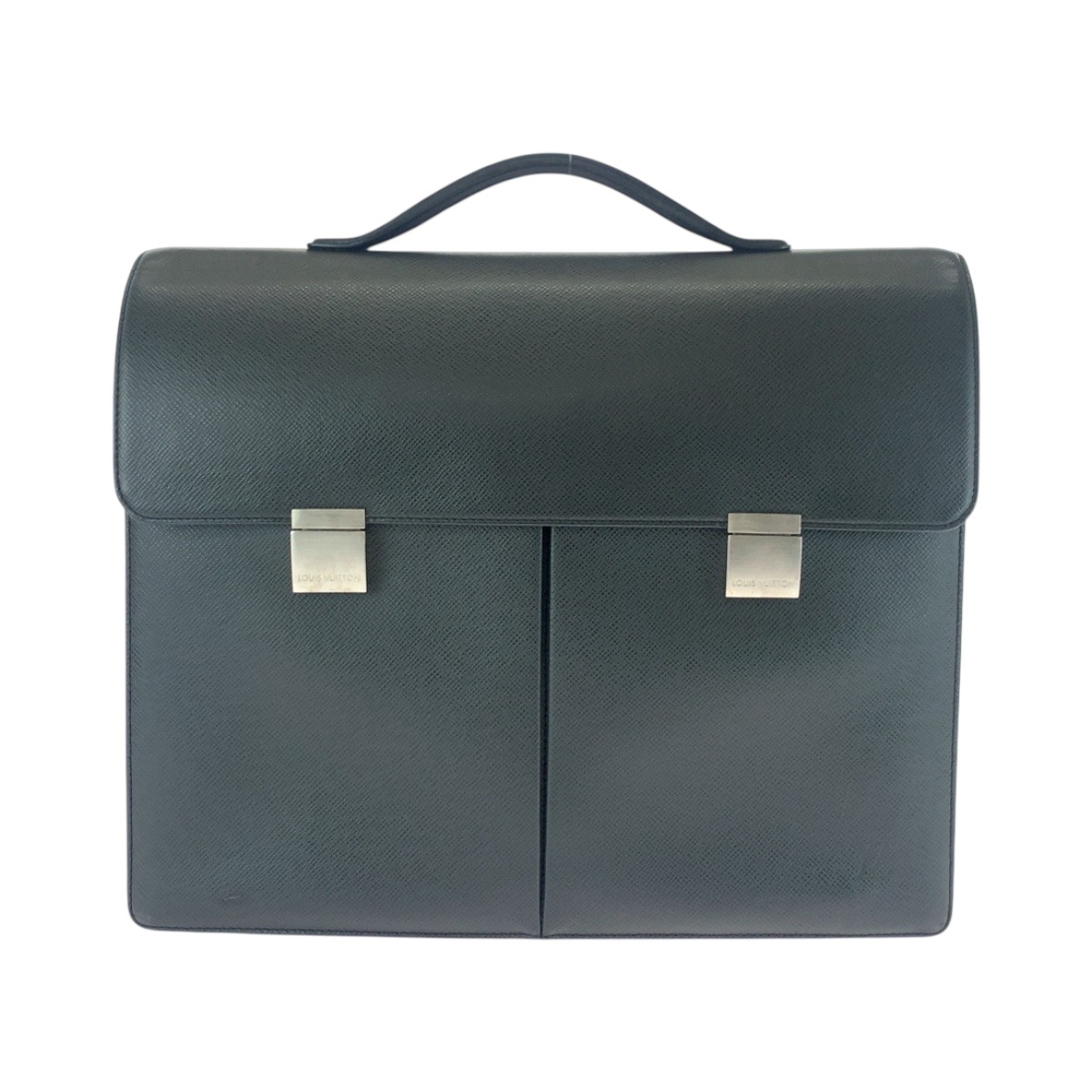 美品 タイガ カザン アルドワーズ ブラック 黒 シルバー金具 タイガ M30802 ビジネスバッグ ハンドバッグ メンズ 502001