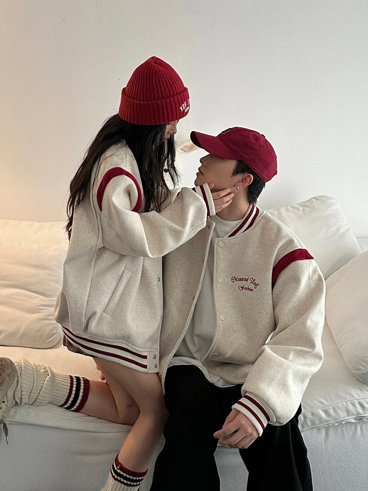 【夏新入荷】2026秋冬 韓国 かわいい レディース 刺繍ベースボール アウター ブルゾンロゴお出かけ黑長袖セクシーシルエットユニセックストップスサイドカジュアルファッション系ベースボールサイズフルト