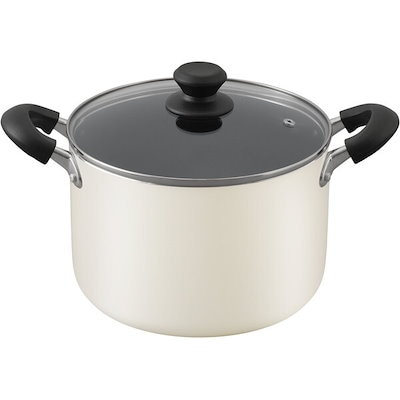 他サイト： DIS-P22D ホワイト ダイヤモンドコート 両手なべ 22cm IH対応 メーカー直送の商品画像