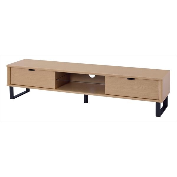 黒アイアン脚のインダストリアルなローボード 150cm 北欧 インダストリアル テレビ台 黒 ブラック リビング