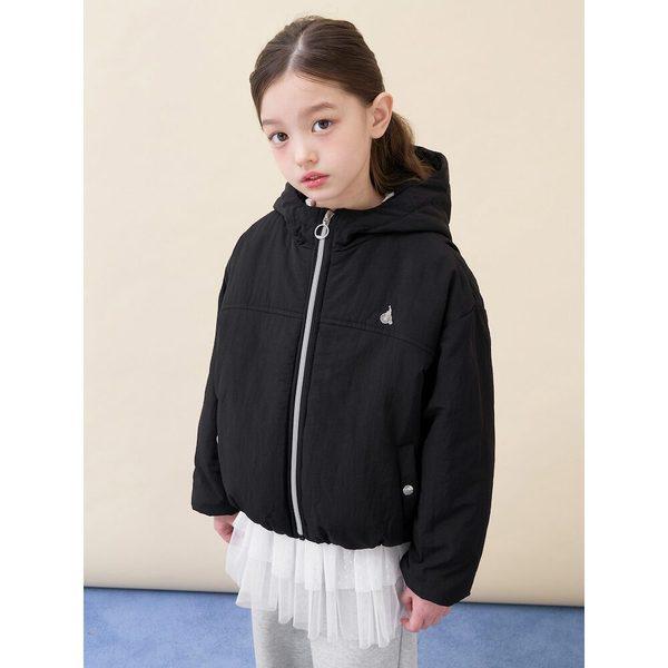 女の子用ショートパディングジャンパー ブラック