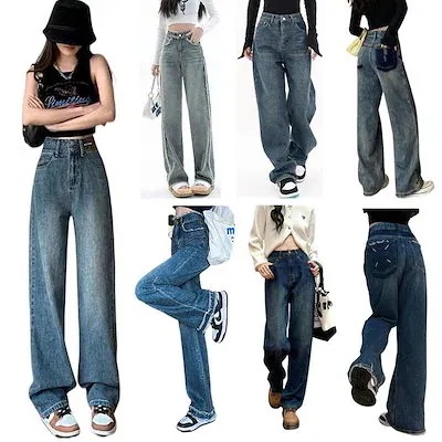 人気 デニムパンツ レディース今週の割引は 25% オフです ゆったり ワイド ハイウエスト フレア ダメージ 大きいサイズ レqoo10