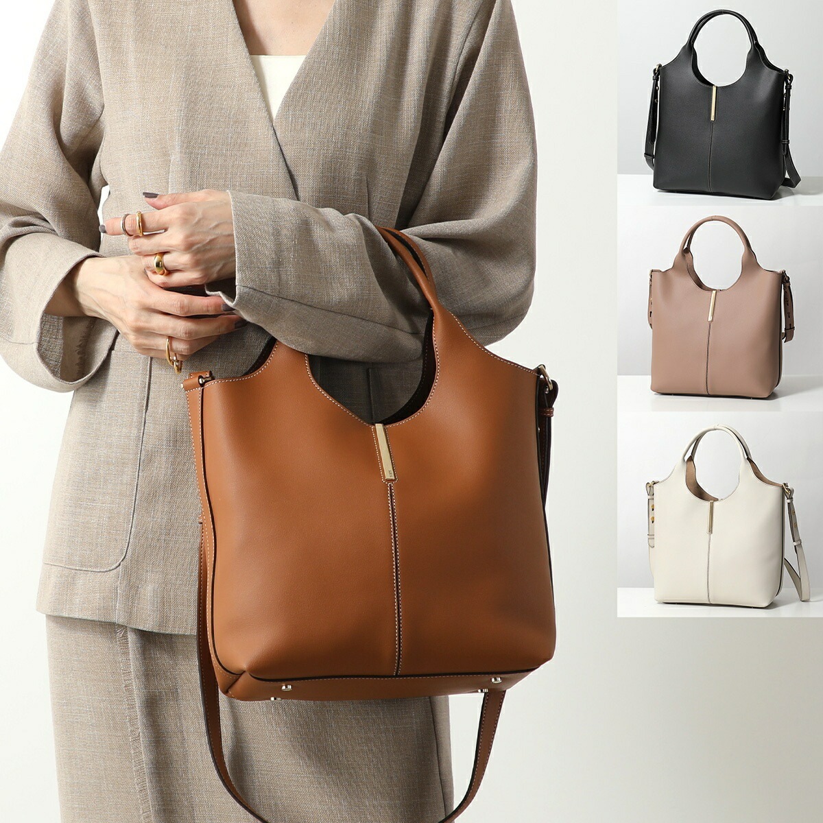 TODS トッズ トートバッグ XBWEBRF0200UBL レディース ショルダーバッグ ハンドバッグ レザー ロゴ 鞄 カラー4色 XBWEBRF0200UBLB999 106,082円