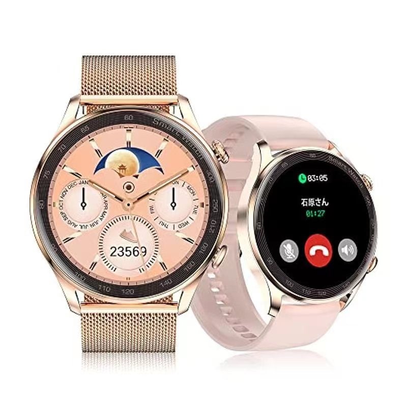 スマートウォッチ レディース 2022新モデル Bluetooth通話 1.36インチ大画面 活動量