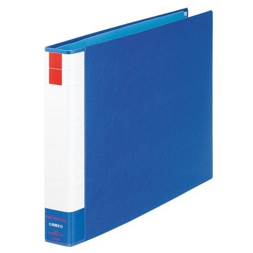 （まとめ買い）ライオン事務器 パイプ式ファイル両開き環境 A3ヨコ 300枚収容 30mmとじ No.7302RKブルー 113-60 [x3]