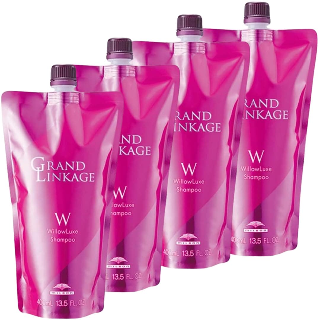 【まとめ買い】 4個ミルボン(MILBON) グランドリンケージ ウィローリュクス シャンプー 400mL 詰め替え