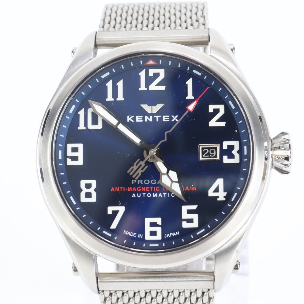 極美品 KENTEX プロガウス S769X-05 腕時計 シルバー ブランド メンズ EUM DN17-1 中古