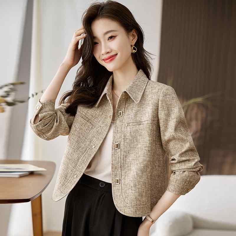 入学式 ママ ジャケット レディース ジャケット 春秋 ハイエンド ストレート 襟 カジュアル ビジネス おしゃれ かわいい 大人っぽい きれいめ 清楚 ファッション
