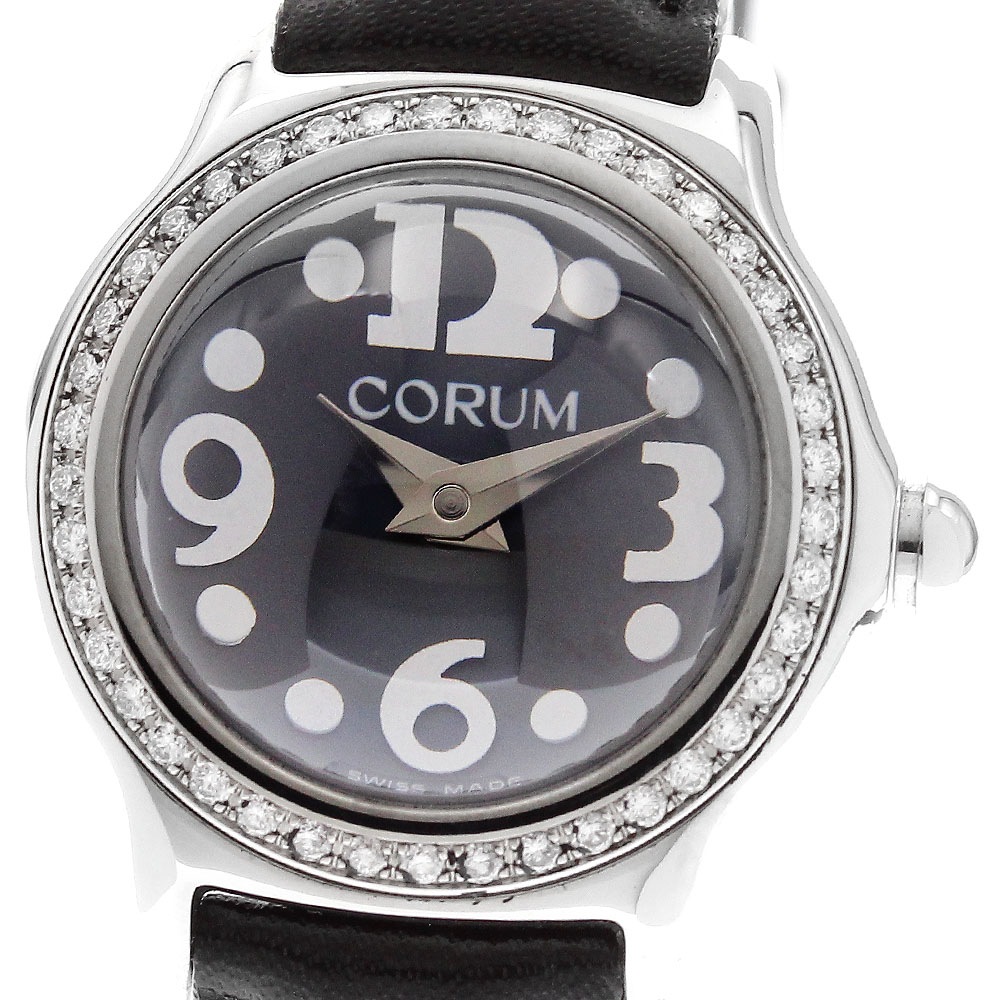 訳あり コルム CORUM 101.151.47 バブル ダイヤベゼル クォーツ レディース _914276【中古】
