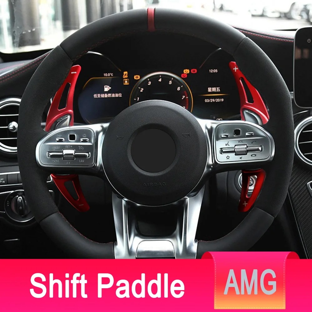 メルセデス・ベンツ Aクラス AMG A35 A45 C63 C43 SL63 CLA45 G63 GLS63 E63 CLS53 GLC43 2018- 対応 パドルシフト ステアリングホイール D