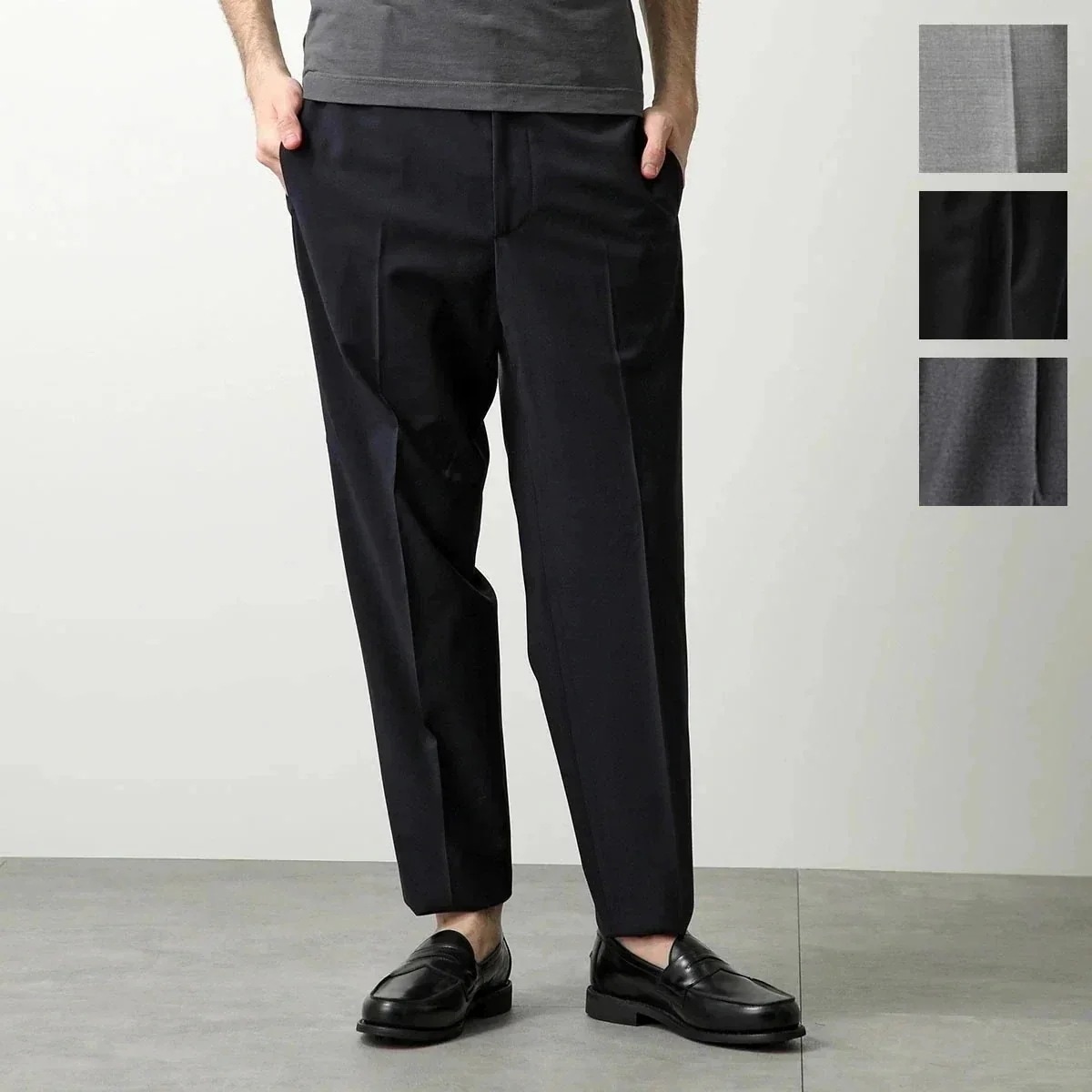 TAGLIATORE タリアトーレ パンツ P-GARCON 180019 メンズ テーパード ウールブレンド 無地 ストレッチ カラー4色