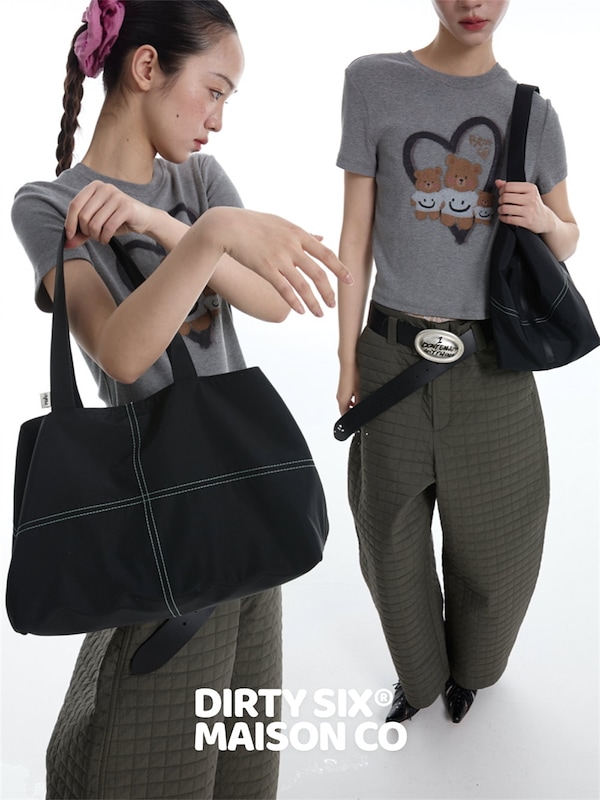 dirtysix ショルダーバッグ Qoo10 Dirtysix スクエア ラージ ショルダーバッグ [ブ