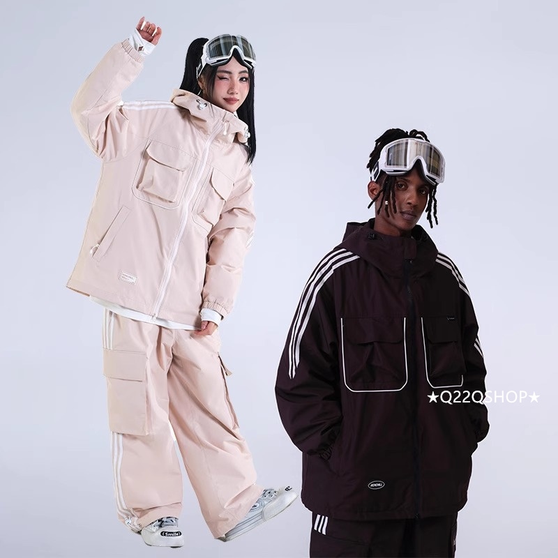 スノーボードウェア 2024 2025 上下セット メンズ レディース ジャケット アウター パンツ ズボン 3Lセットアップ ウィンタースポーツ スキーウェア スノボウェア スノー 防水防風 韓国風