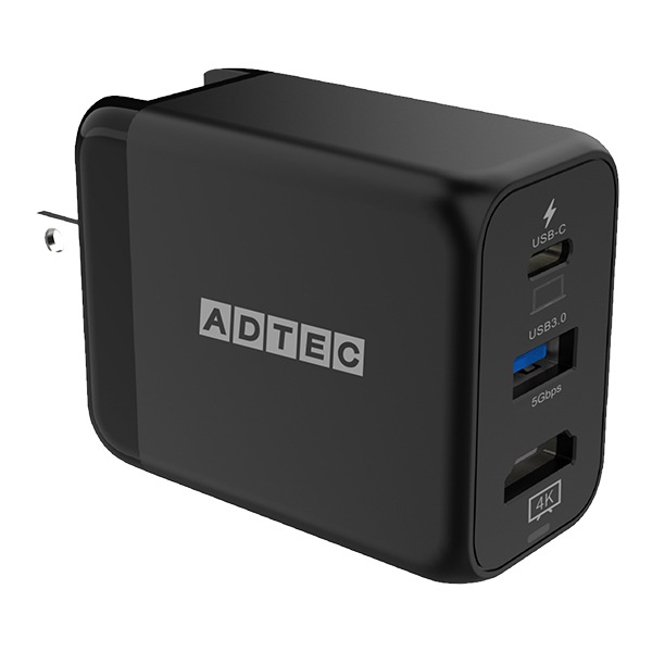 APD-V034ACH-BK [PD対応 4K出力 USB Hub AC充電器 34.5W]