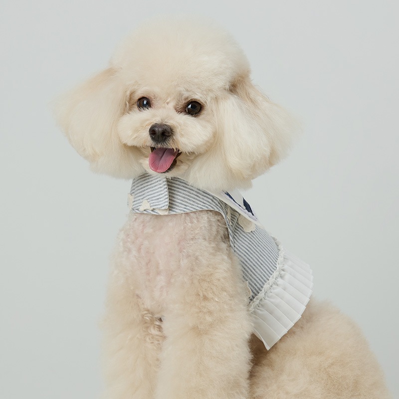 マリンソルベ 犬用ワンピースハーネス(ver.tfp)韓国製 チチアンドコー 正規品 可愛い セーラーカラー フリル ストライプ おしゃれ