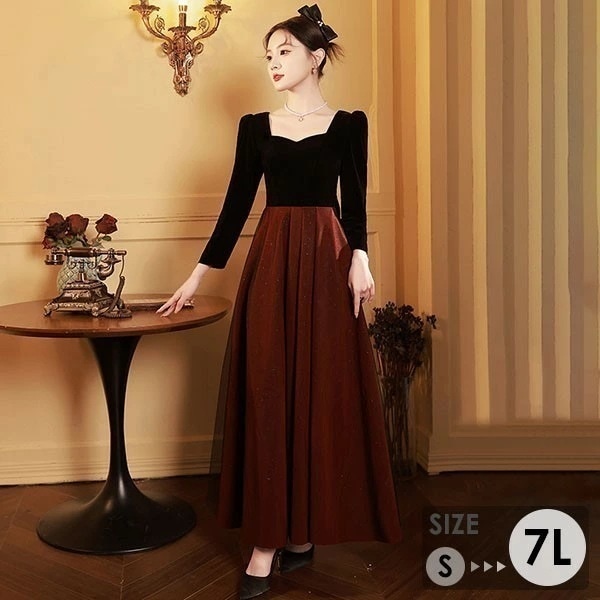 ドレス 大人 ピアノ 発表会 ロングドレス 演奏会 演奏会用ドレス 赤 ピアノ発表会 結婚式 高校生 パーティードレス 演奏会ドレス 母親 コンクール イブニングドレス ロング 大きいサイズ 袖付き