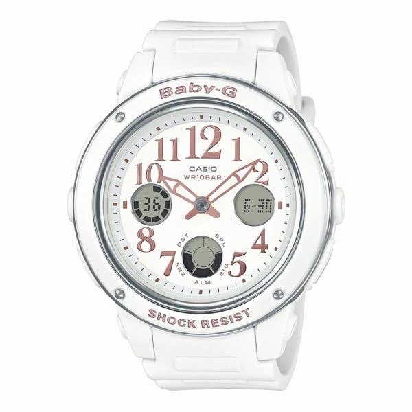 取寄品 正規品 CASIO腕時計 カシオ BABY-G ベイビージー アナデジ表示 アナログ&デジタル 丸形 クオーツ BGA-150EF-7BJF レディース腕時計