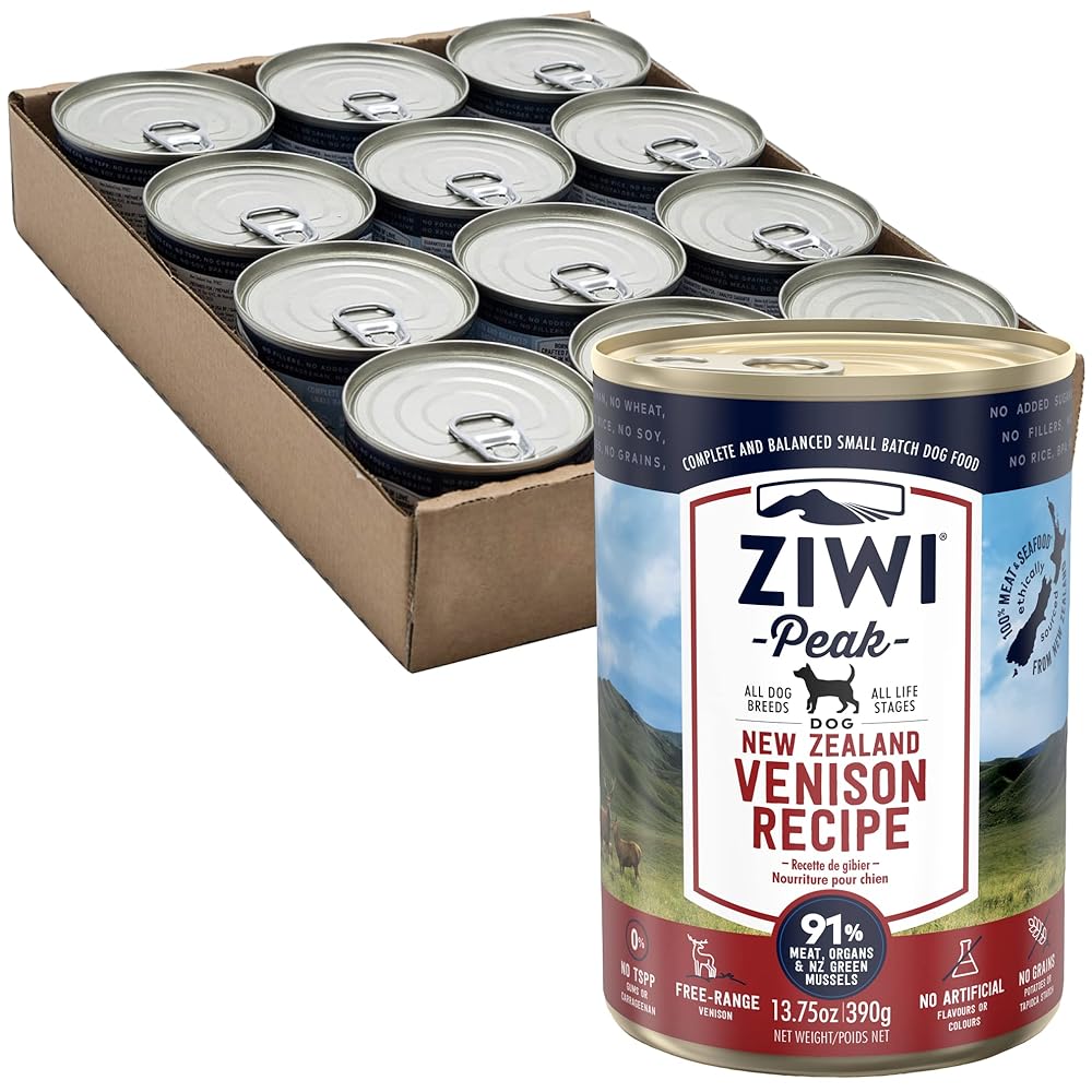 ziwi ジウィ 缶詰 ベニソン (犬用) 390g×12缶 ZIWI Peak 全年齢対象 ドッグフード プレミアムフード 正規販売店
