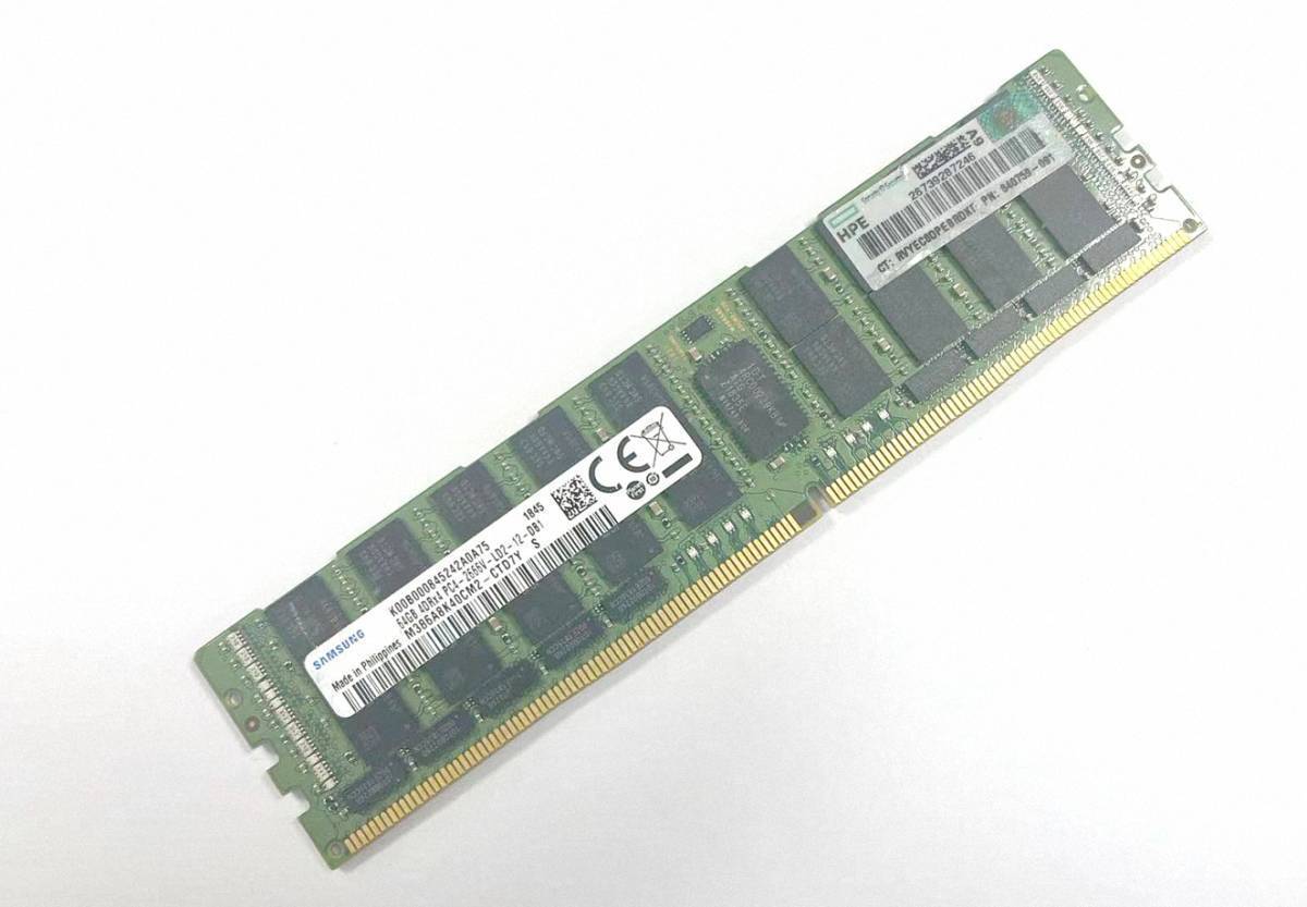 サーバーメモリ SAMSUNG 64GB DDR4 PC4-2666V ECC M386A8K40BM2 288 PIN SDRAM 11,011円
