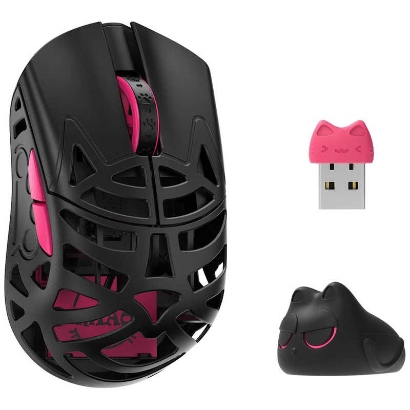KIBU　ゲーミングマウス Beast Miao ［光学式 / 有線/無線(ワイヤレス) / 5ボタン / USB］ Black　WL-BMIAO-BLK-O