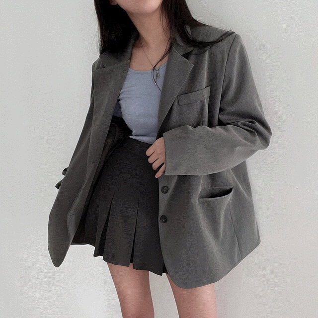 ボーイフィット ブレザー ジャケット - jk