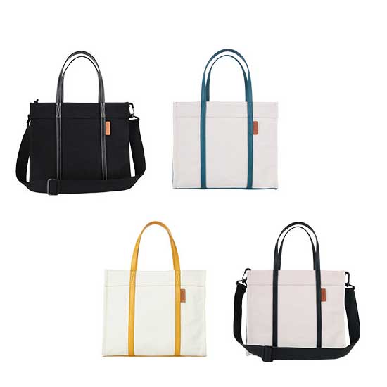 AGT211-540 肩掛けストラップ付スクエアベーシックトートバッグ