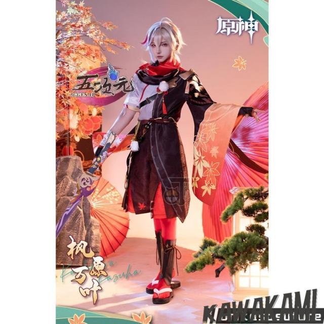 猫と三丁目　原神　コスプレ　楓原万葉　衣装セット　ウィッグ　靴　武器　追加可