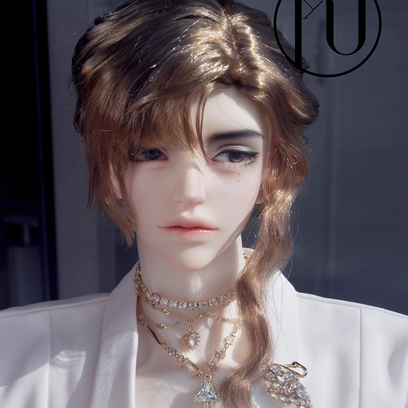 BJD ドールウィッグ プリンス スタイルあり 黒/ミルクゴールド/コーヒー色/ピンク SD/小顔SDサイズ球体関節人形用ウィッグ