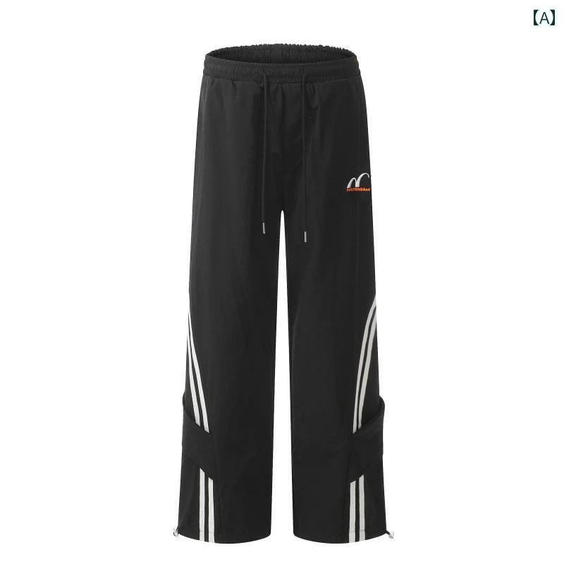 メンズ レディース カジュアルパンツ 動きやすい アメリカン ドレープ ストライプ スポーツ パンツ 用 ストレート ワイド レッグ アウトドア アサルト パンツ 5,719円