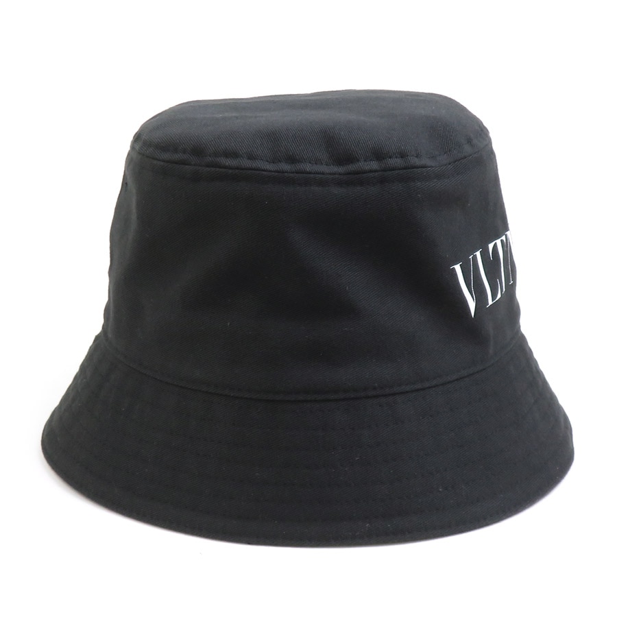 ヴァレンティノ ガラヴァーニ Valentino Garavani バケツハット コットン ブラック ユニセックス 55903k