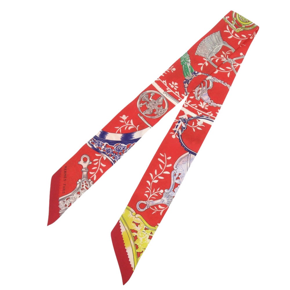 美品 ツイリー 鐙 リミックス スカーフ シルク/シルク レッド 0140【中古】 レディース