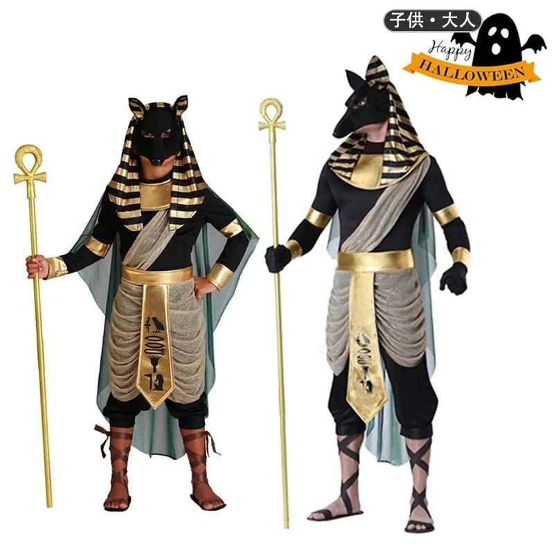 【本日限定激安格】子供 大人 コスプレ衣装 ステージ 演出服 古代エジプト アヌビス 死神 守り神 オオカミ 映画キャラクター アニメキャラクー インベント ハロウィン クリスマス
