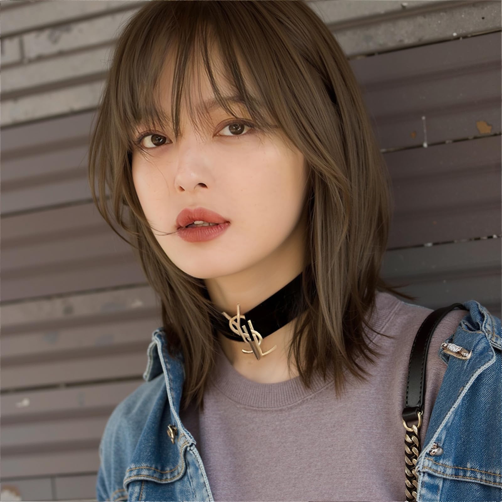 HAIRCUBE 医療用ウィッグ 人毛100 フルウィッグ セミロング ウィッグ 手植え 超リアル I型つむじ 女性用 かつら レディース 前髪 自然 人気 抗菌 ライトブラウン 40cm