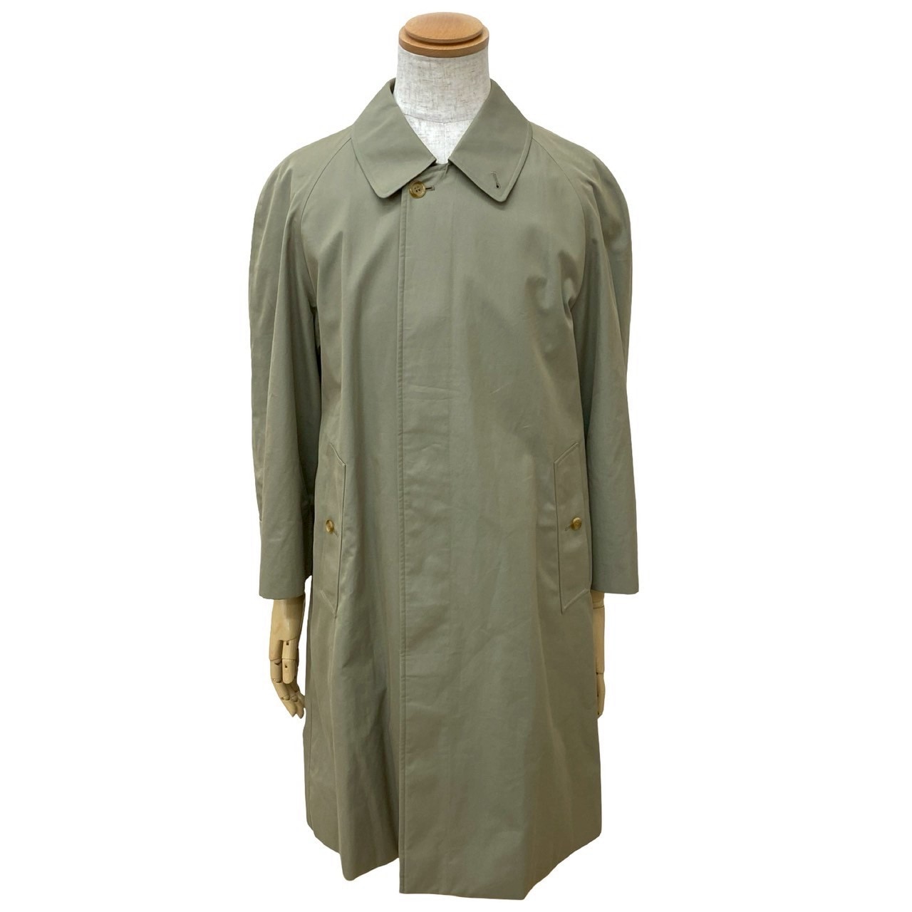 ヴィンテージ ノバチェックトレンチコート コットン レーヨン カーキ 34698