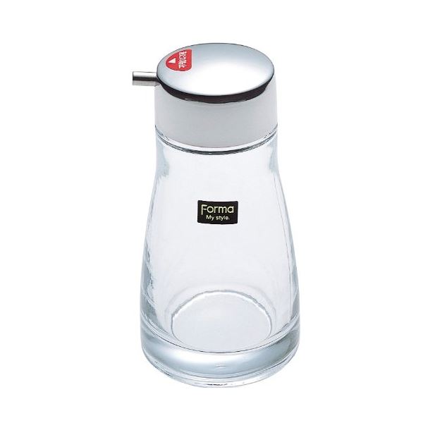 (40個セット) 醤油差し 調味料入れ 直径57×高さ113mm 容量110mm 大 ガラス蓋 ステンレス フォルマ キッチン用品 店舗