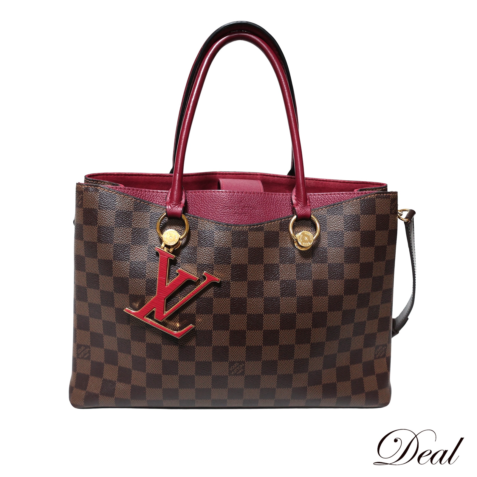 ルイ・ヴィトン LVリバーサイド ダミエ ショルダーバッグ N40052 レッド レディース トートバッグLV