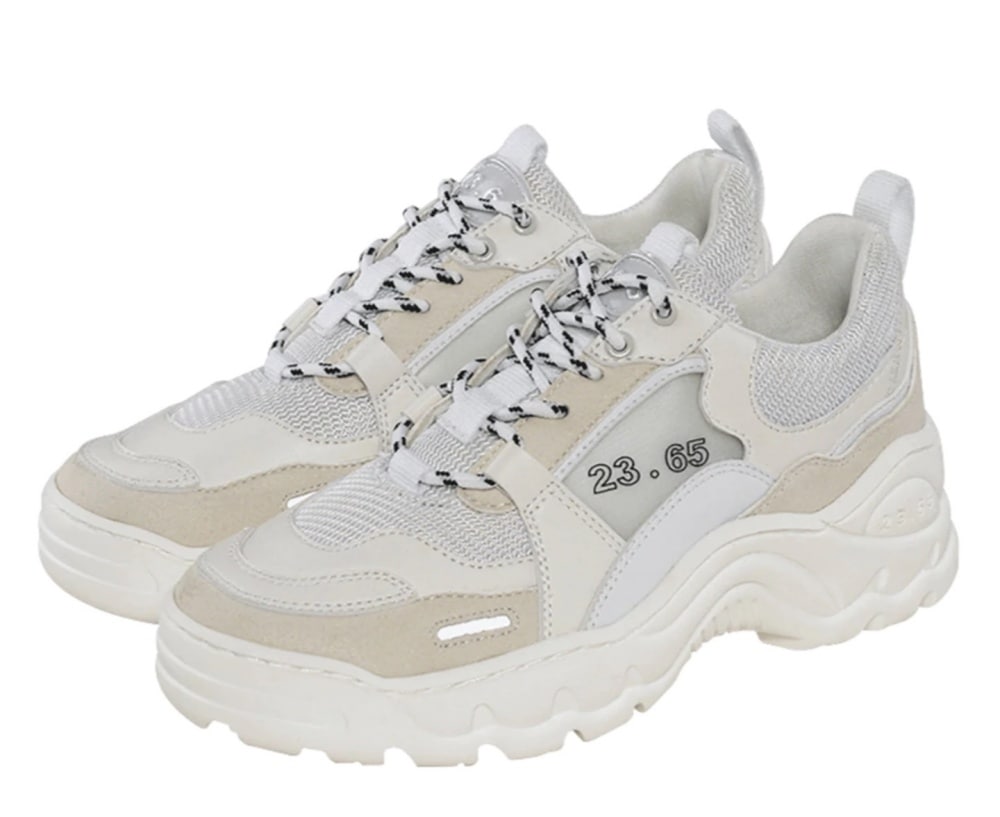 Alo ユニセックス　BTS JIN履用　スニーカー ホワイト/ベージュ Alo ユニセックス BTS JIN履用 スニーカー ホワイト/ベージュ