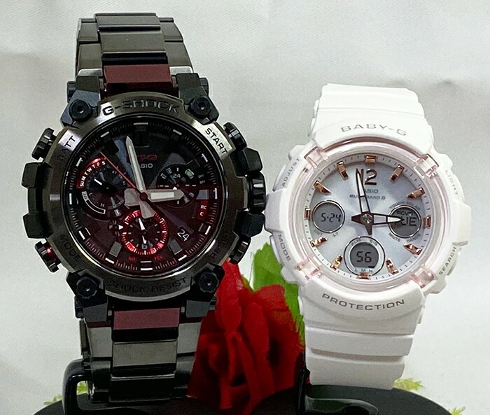 恋人たちのGショック ペアウオッチgショック 人気 婚約　夫婦 高級　クリスマス プレゼント おすすめ G-SHOCK BABY-G ペア腕時計 ソーラー電波 カシオ 2本セット gベビーg MTG