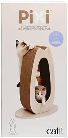 ジェックス Catit Catit Pixi スクラッチャーTall 猫用ファニチャー 猫型爪とぎ 自立式 ダンボール インテリア 45×23.5×56cm