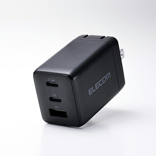 エレコム ノートPC用 ACアダプター USB Power Delivery 67W AC充電器 C×2+A×1 ノートPC用ACアダプター USB充電器 Type-C×2 USB-A×1 スイングプ
