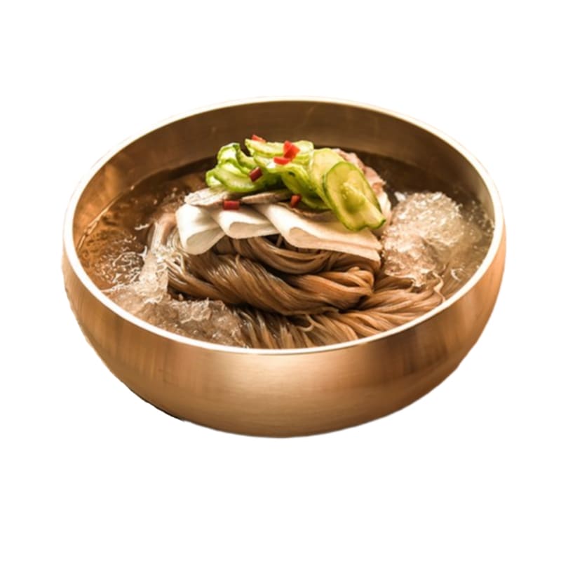 韓国食器 韓国伝統 黄銅器 スープボウル（約1250ml）職人製 高級マット仕上げ クッパ・ビビンバ対応