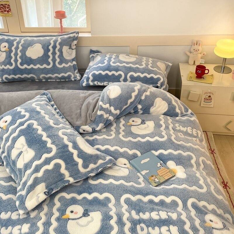 布団カバー 冬用 ベッドカバー 暖かい 抗菌防臭 毛布 厚手 ダブルサイズ 掛け布団カバー 洗える 寝具 ベッド用品 プレゼント シングル セミダブル ダブル 韓国ファッション