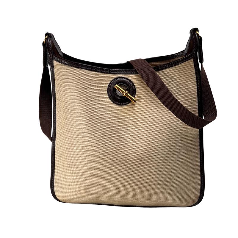 HERMES エルメス ヴェスパPM レザー ショルダーバッグ ベージュ A-11889