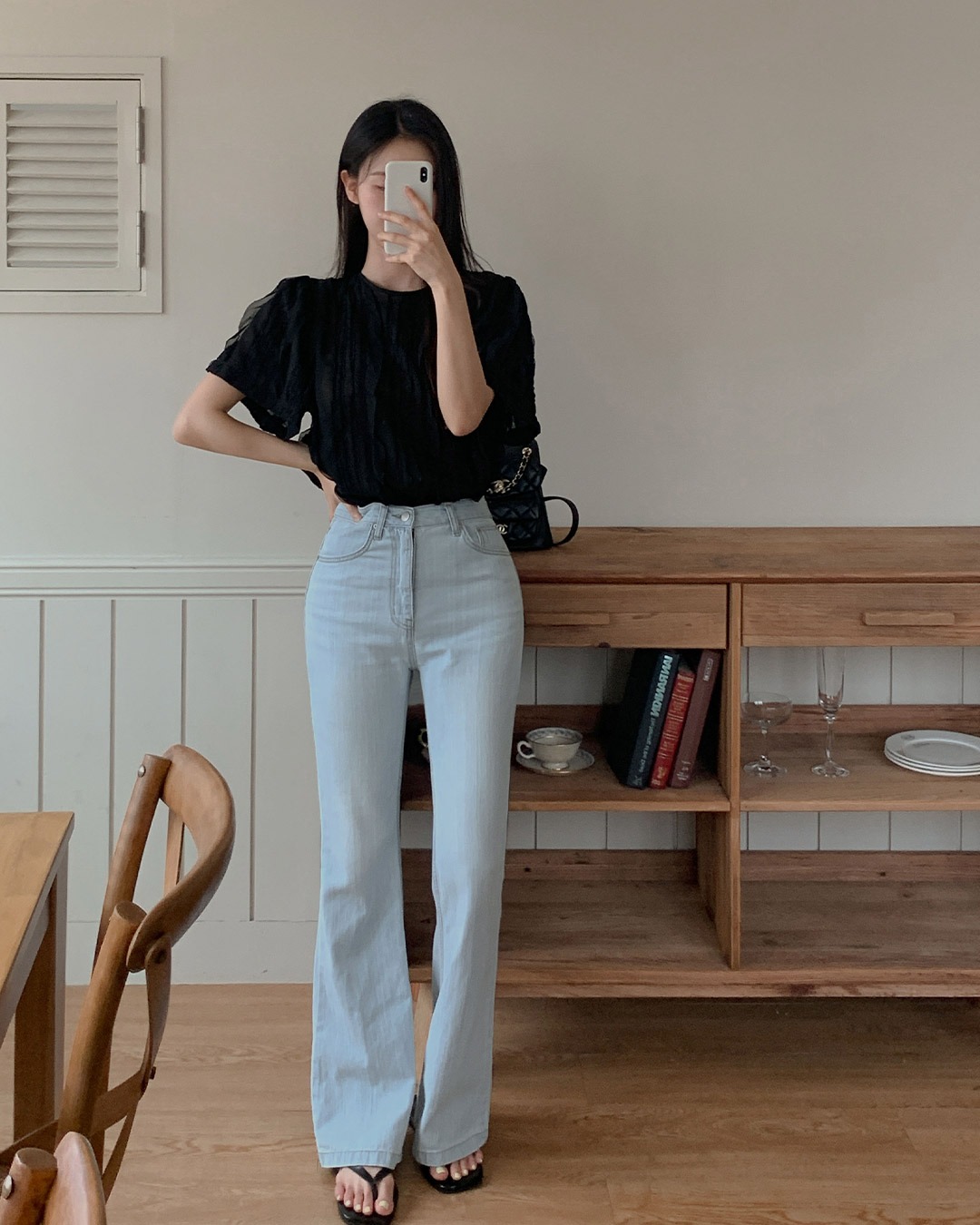 オーデンブーツカットデニムパンツ韓国ファッション レディース