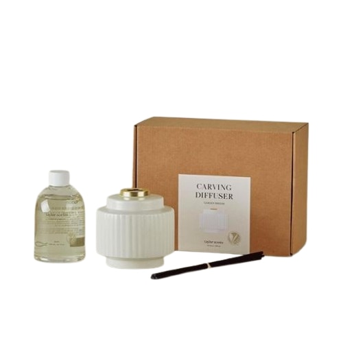 テイラーセンツ-(白)カービングディフューザー 300ml (ガーデンブリーズ)