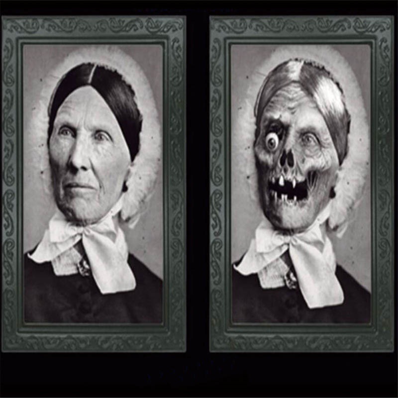 3d ゴースト フォトフレーム 動く肖像画 メイド 変化 ゾンビ ハロウィン お化け 幽霊 悪戯 不気味 限定品 お化け屋敷 壁紙 トイレ Mt996xxxxxxxx 肝試し 怖い イタズラ