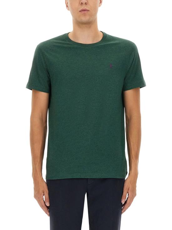 POLO RALPH LAUREN Men T-Shirts 710671438 460SCOTCHPINEHEATHER C4939 GREEN