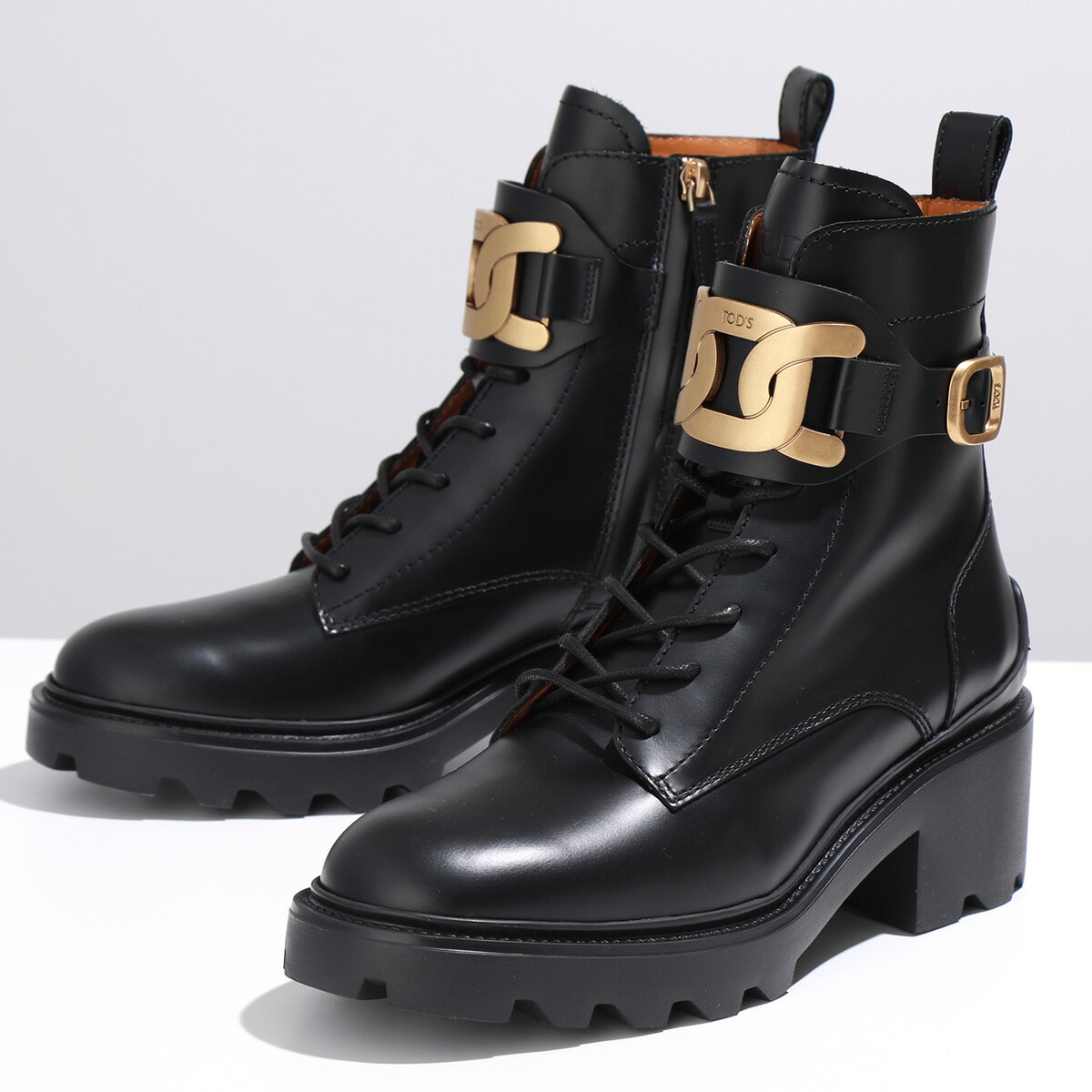 TODS トッズ ショートブーツ kate ケイト XXW08D0GL00QGW レディース アンクルブーツ サイドファスナー レースアップ レザー シューズ 靴 B999/NERO