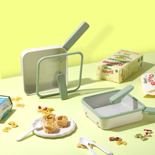 NEOFLAM 四角 フライパン 21cm Pippi スタンディング機能 インドクション セラミックコーティング 7,500円